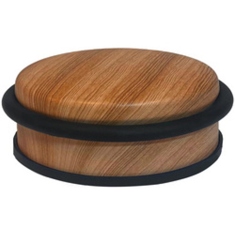 ALBA Butoir de porte, en acier, diamètre: 110 mm, effet bois