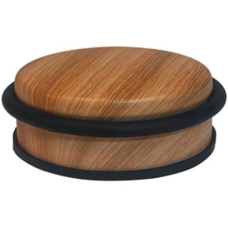 ALBA Butoir de porte, en acier, diamètre: 110 mm, effet bois