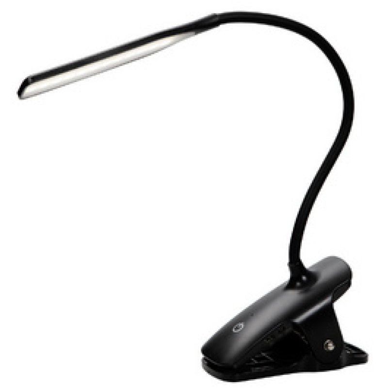 ALBA Lampe de lecture LED rechargeable "LEDCLIP", noir