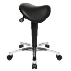 Topstar Tabouret "Bonanza", cuir véritable, noir