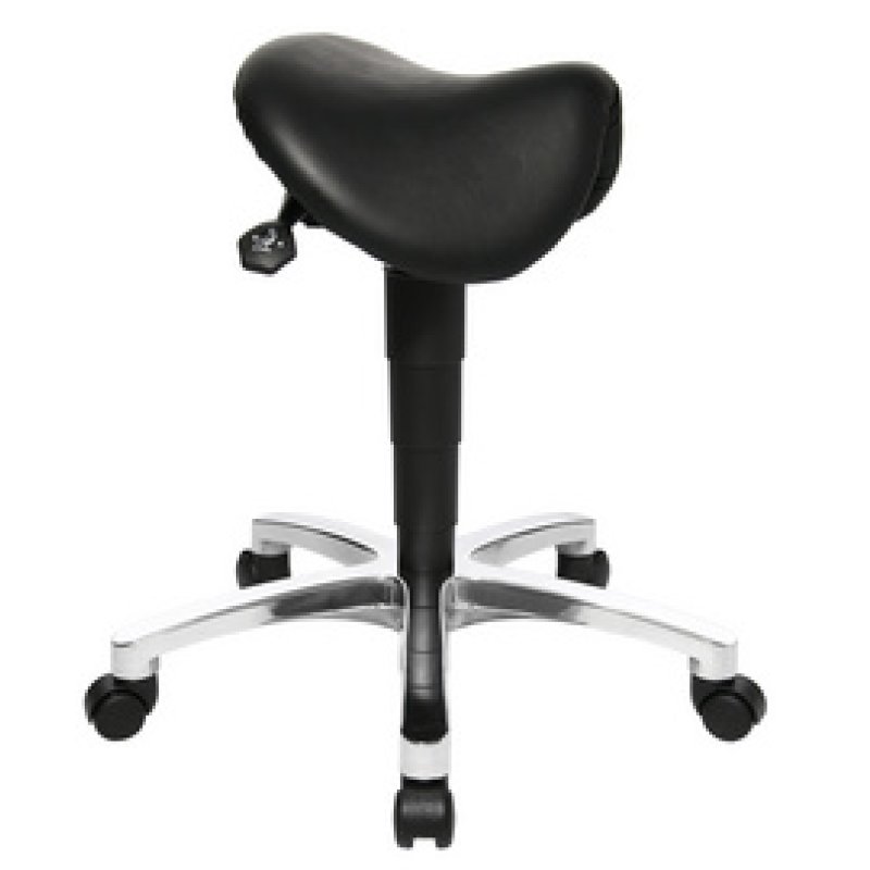 Topstar Tabouret "Bonanza", cuir véritable, noir