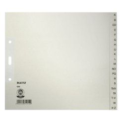 Leitz 12000085 intercalaire de classement Onglet avec index alphabétique Papier Gris