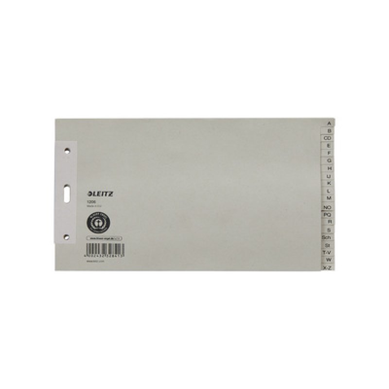 LEITZ Intercalaires en papier nature, A-Z, A5 paysage, 20