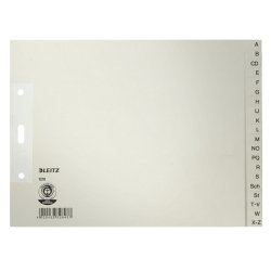 LEITZ Intercalaires en papier naturel, A-Z, A4 , mi-hauteur
