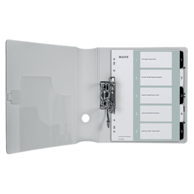 LEITZ Intercalaires en plastique WOW, numéroté, 1-5