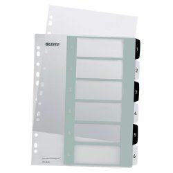Leitz WOW intercalaire Polypropylène (PP) Noir, Blanc