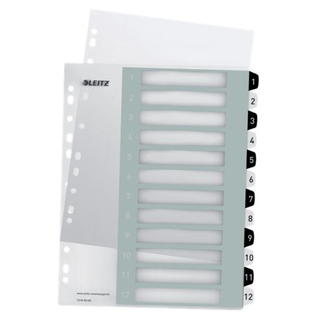 Leitz WOW divider Polypropylene (PP) Black, White