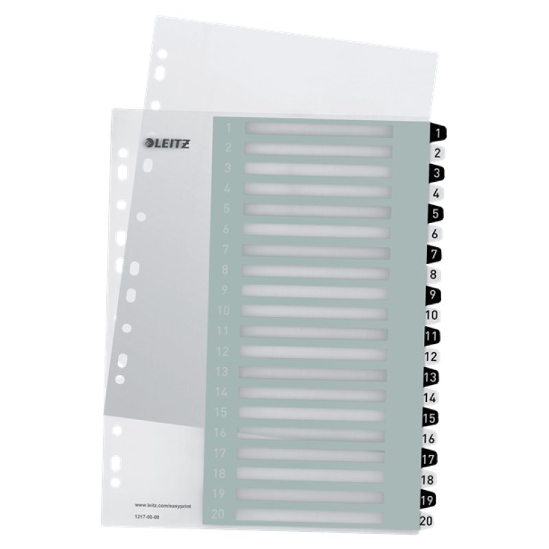 Leitz WOW divider Polypropylene (PP) Black, White