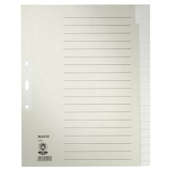 LEITZ Intercalaires en papier naturel, A4,extra-large