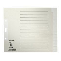 Leitz 12240085 intercalaire de classement Onglet avec index vierge Papier Gris