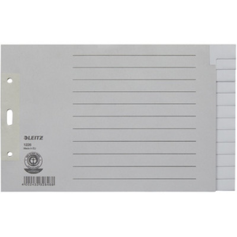 LEITZ Intercalaires en papier naturel, blanc, A5, 15 touches