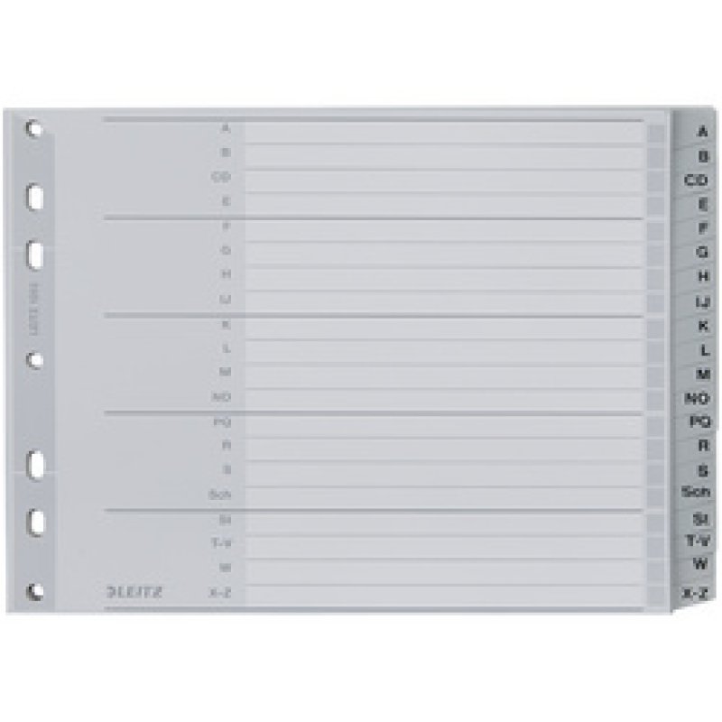 LEITZ Intercalaires en plastique, A-Z, format A4 extra large
