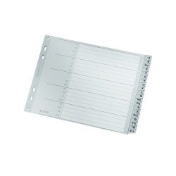 Leitz 12620000 intercalaire de classement Onglet avec index alphabétique Carton Gris