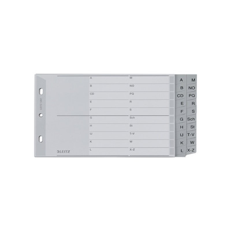 LEITZ Intercalaires en plastique, A-Z, A5, PP, 20 touches