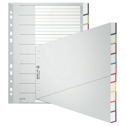 LEITZ intercalaire en plastique, blanc, A4 extra large,
