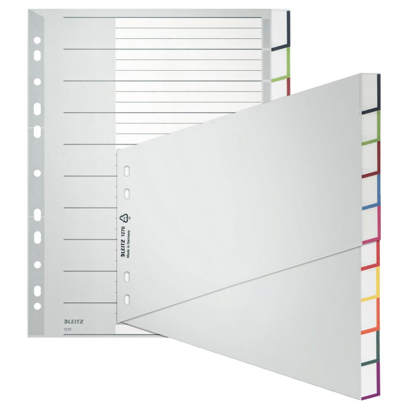 LEITZ intercalaire en plastique, blanc, A4 extra large,
