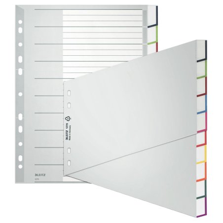 LEITZ intercalaire en plastique, blanc, A4 extra large,