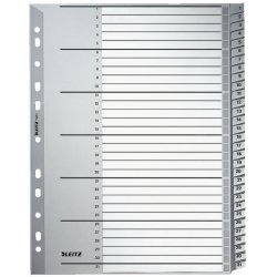 LEITZ Intercalaires en plastique, numéroté, format A4 extra