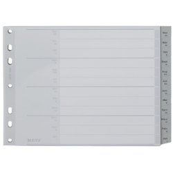 LEITZ Kunststoff-Register, Monate, A4 Überbreite, Dez.-Jan.