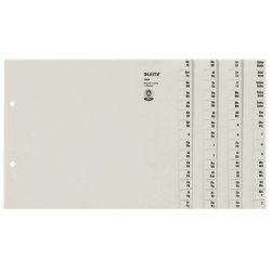 Leitz 13040085 tab index Alphabetic tab index Paper Grey