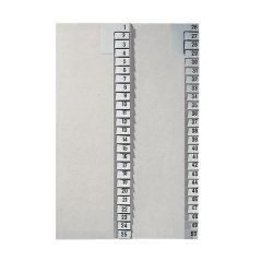 Leitz 13810085 tab index Numeric tab index Paper Grey