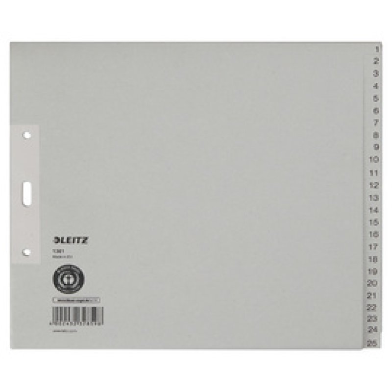 LEITZ Intercalaires en papier naturel, numéroté, A4 , 26 - 5