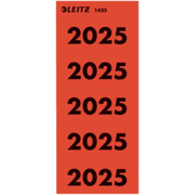 LEITZ Etiquette imprimée pour classeur "Année 2025", rouge