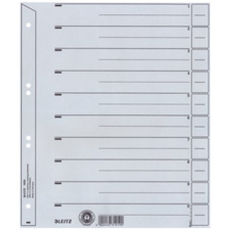 LEITZ Intercalaires, format A4 extra large, en carton solide