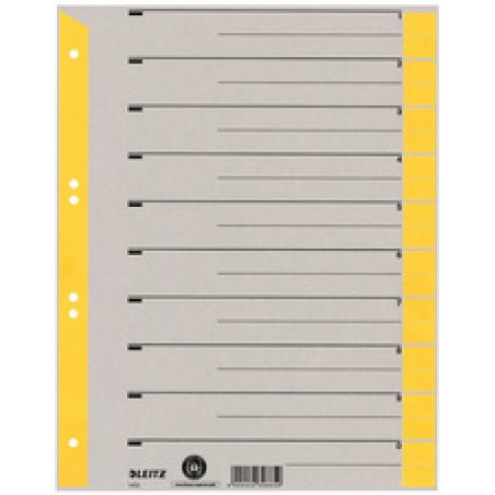 LEITZ Intercalaires, format A4 extra large, en carton solide