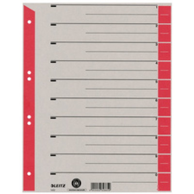 LEITZ Intercalaires, format A4 extra large, en carton solide