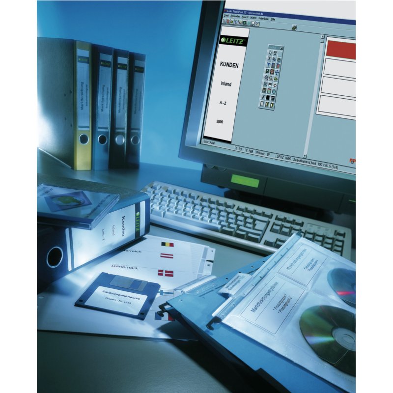 Leitz PC printable Spine Labels for plastic lever arch files