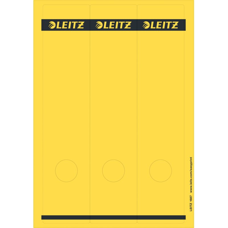 Leitz 16870015 étiquette auto-collante Rectangle Jaune 75 pièce(s)