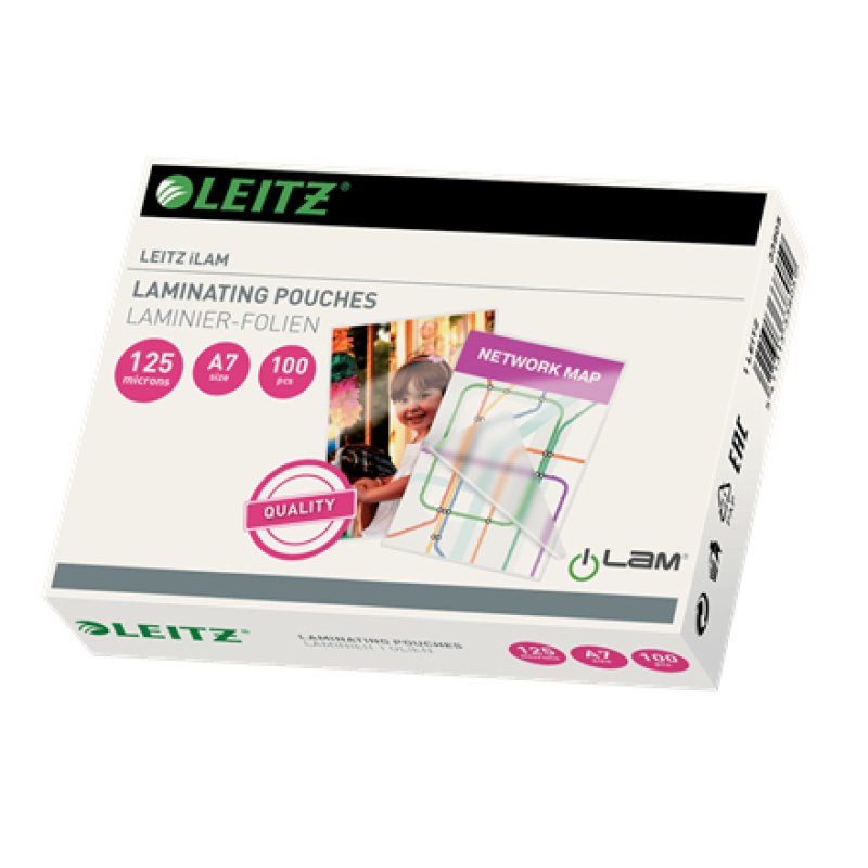 LEITZ Pochette de plastification, A7, brillant, 250 microns