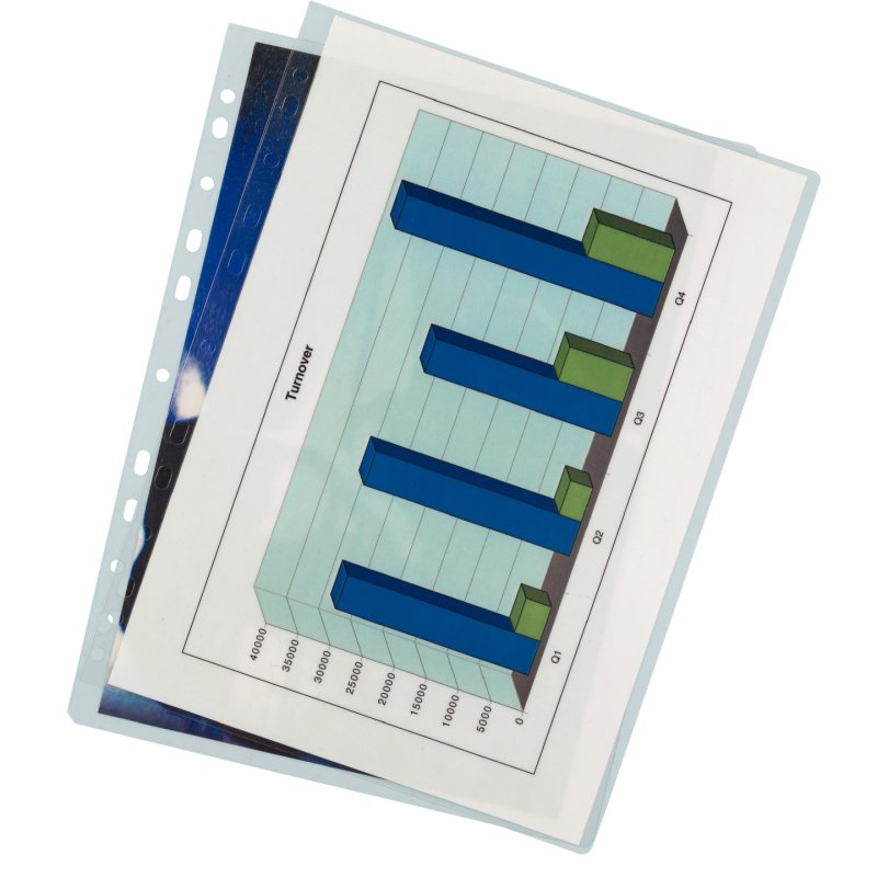 LEITZ Pochette de plastification, A4, trous de classement,