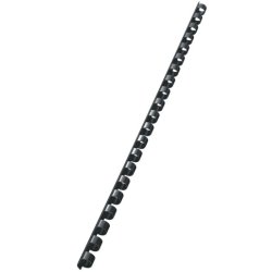LEITZ Peigne à relier en plastique, diamètre: 8 mm, noir
