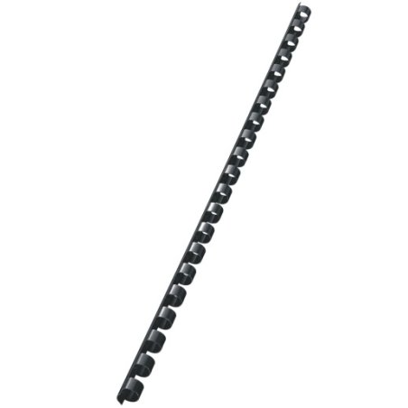 LEITZ Peigne à relier en plastique, diamètre: 8 mm, noir