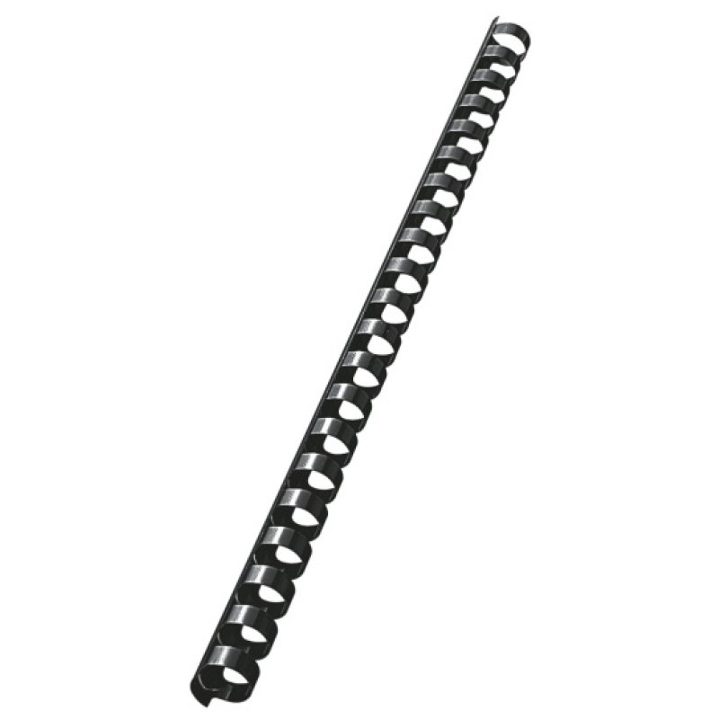 LEITZ Peigne à relier en plastique, diamétre 14 mm, noir