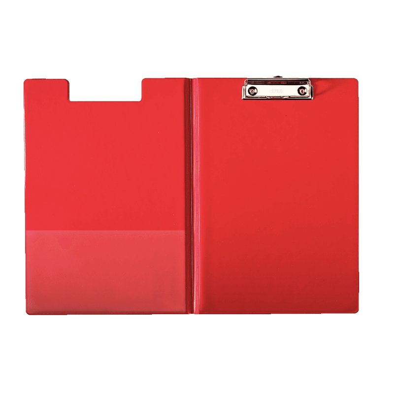 LEITZ Porte-bloc à pince avec rabat, A4, couverture PP,rouge