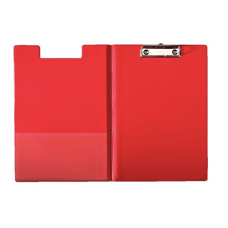 LEITZ Porte-bloc à pince avec rabat, A4, couverture PP,rouge