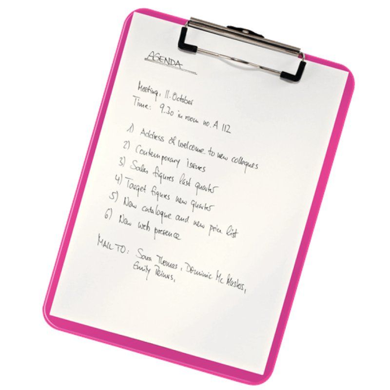 LEITZ Porte-bloc WOW, A4, en polystyrène, rose vif