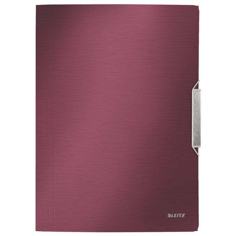 LEITZ Chemise à élastique Style, A4, PP, rouge grenat