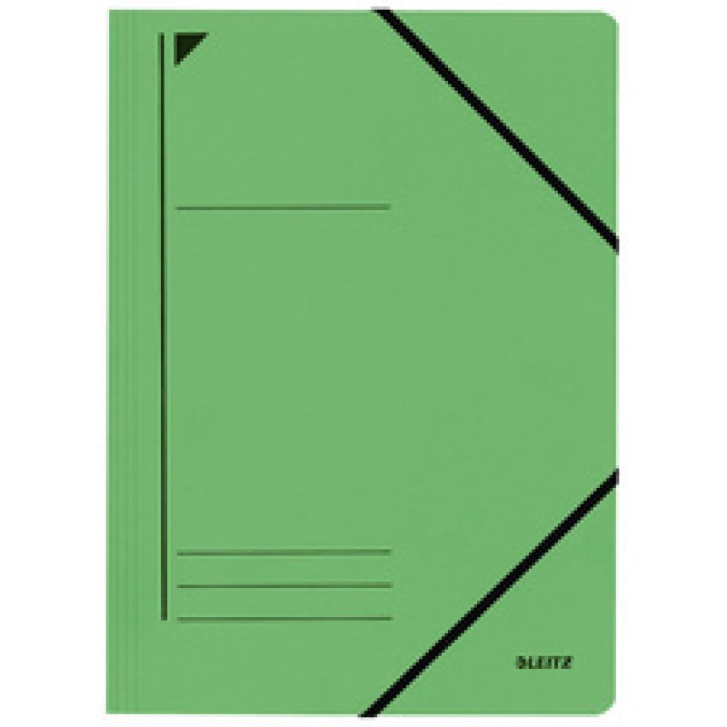 LEITZ Chemise à élastique, format A4, carton, blanc