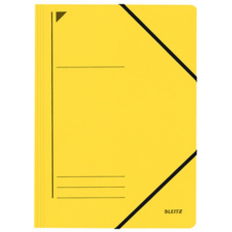 LEITZ Chemise à élastique, format A4, carton, jaune
