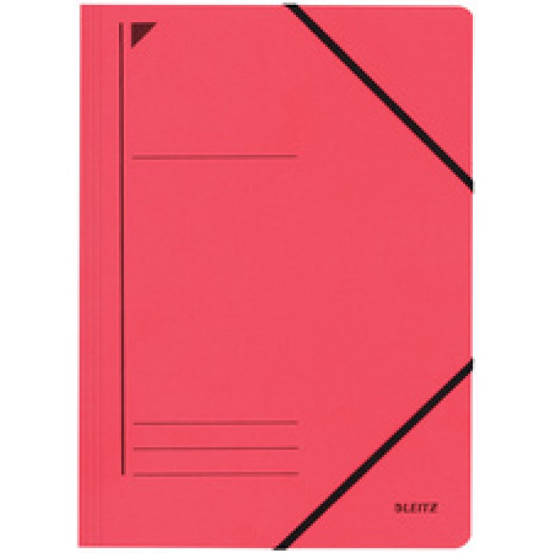 LEITZ Chemise à élastique, format A4, carton, rouge