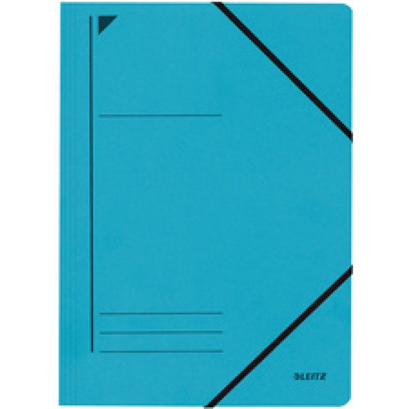 LEITZ Chemise à élastique, format A4, carton, bleu
