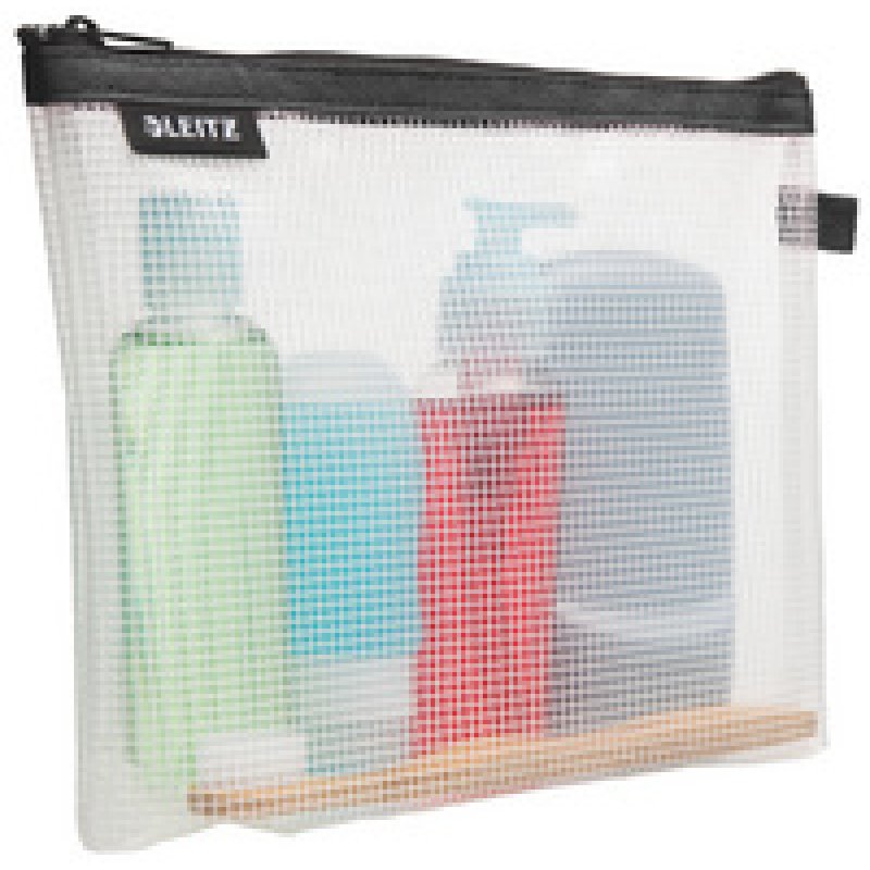 LEITZ Trousse à cosmétique WOW Traveller, transparent/rose