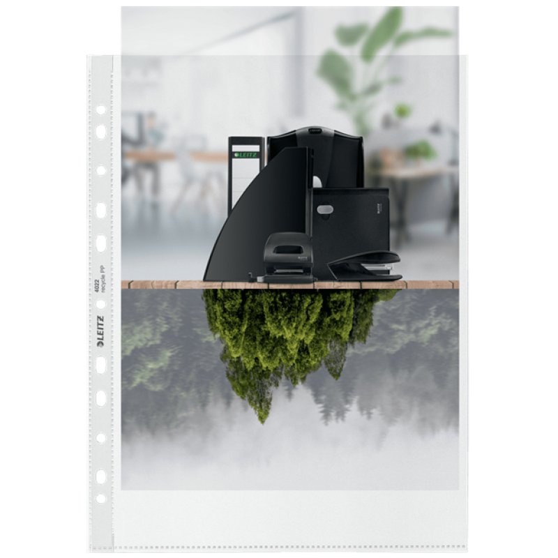 LEITZ Pochette perforée Recycle, A4, PP, grainé, 0,07 mm
