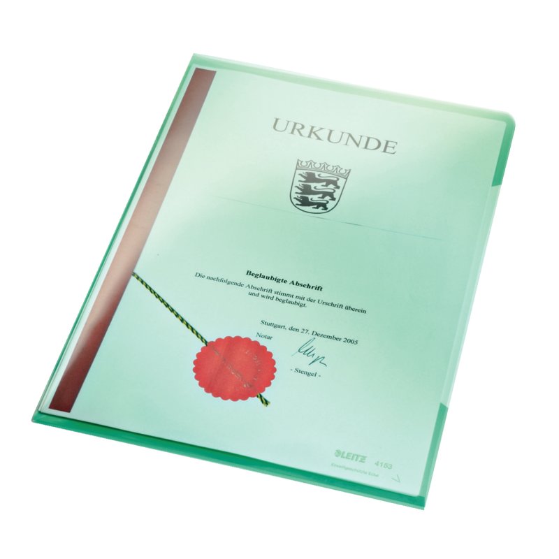 LEITZ Pochette Super Premium, A4, PVC, 0,15 mm, vert