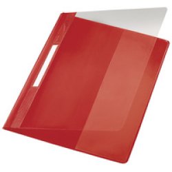 LEITZ Chemise à lamelle Exquisit, format A4 , PVC, rouge,