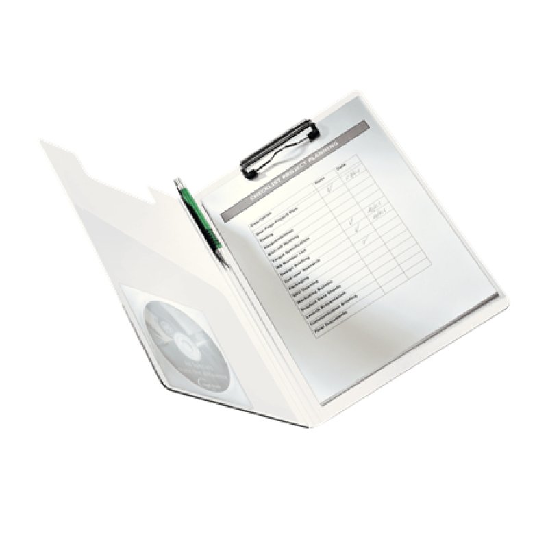 Leitz WOW Clipfolder with cover bloc-notes A4 Métal, Polymousse Rose